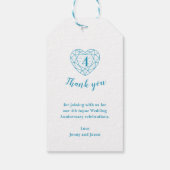 Blauwe topaz trouwdag 4e hartcadeau labels cadeaulabel (Achterkant)