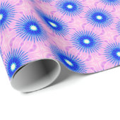 blauwe topjes op roze papier (Rol Hoek)