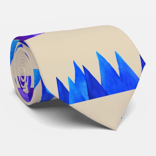 Blauwe Topjes Stropdas (Opgerold)