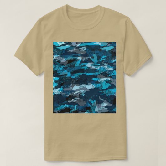 BLAUWE TORN CAMOUFLAGE T-SHIRT (Design voorkant)