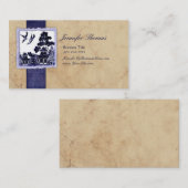  blauwe Tortelduifjes Visitekaartje (Voorkant / Achterkant)