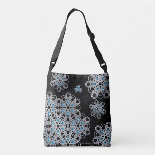 Blauwe Torusfeer PolyHexaBloom Cross Body Bag Crossbody Tas (Achterkant)