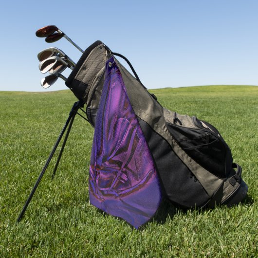 Blauwe tot paarse flauwte textuur en digitale kras golfhanddoek (Groen)