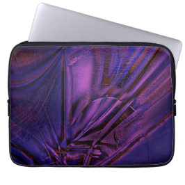 Blauwe tot paarse flauwte textuur en digitale kras laptop sleeve