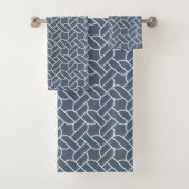 Blauwe Touw Patroon Handdoek (Insitu)