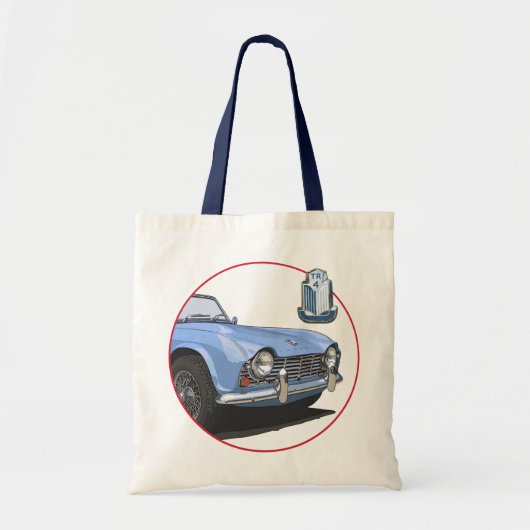 Blauwe TR4 Tote Bag (Voorkant)