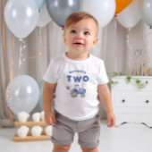 Blauwe tractor 2e verjaardag T-shirt
