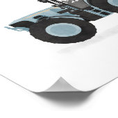 Blauwe Tractor Kinderkamer Decor Poster (Hoek)