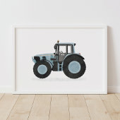 Blauwe Tractor Kinderkamer Decoratie