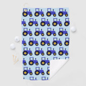 Blauwe Tractor Ontwerp Achtergrond in Elke Kleur Golfhanddoek (Insitu)