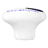 Blauwe Tractor Ontwerp Gepersonaliseerd Keramische Knop (Zijkant)