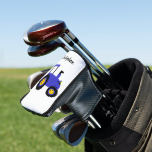 Blauwe Tractor Ontwerp Golfheadcover