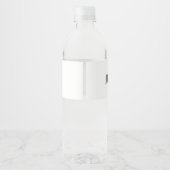 Blauwe Tractor Verjaardag Waterfles Etiket Wrapper (Achterkant)