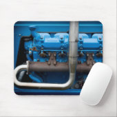 Blauwe tractormotor muismat (Met muis)