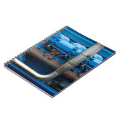 Blauwe tractormotor notitieboek (Linkerzijde)
