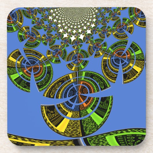 Blauwe traditie bier onderzetter (Voorkant)