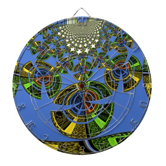 Blauwe traditie dartbord (Voorkant)