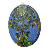 Blauwe traditie dartbord (Voorkant Rechts)