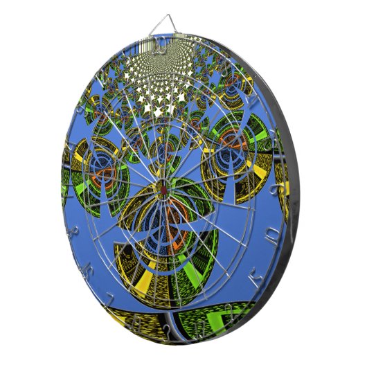 Blauwe traditie dartbord (Voorkant Rechts)