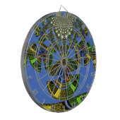 Blauwe traditie dartbord (Voorkant Links)