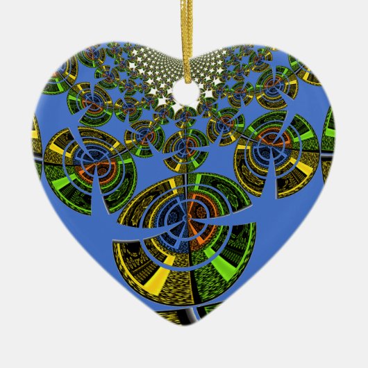 Blauwe traditie keramisch ornament (Voorkant)