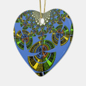 Blauwe traditie keramisch ornament (Links)