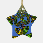 Blauwe traditie keramisch ornament (Rechts)