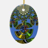 Blauwe traditie keramisch ornament (Voorkant)