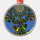 Blauwe traditie metalen ornament (Voorkant)