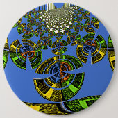 Blauwe traditie ronde button 6,0 cm (Voorkant)