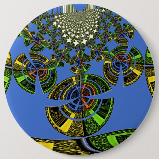 Blauwe traditie ronde button 6,0 cm (Voorkant)