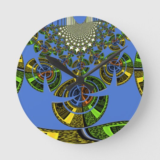 Blauwe traditie ronde klok (Voorkant)