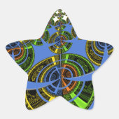 Blauwe traditie ster sticker (Voorkant)