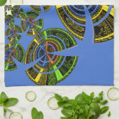 Blauwe traditie theedoek (Gevouwen)