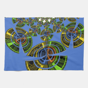 Blauwe traditie theedoek