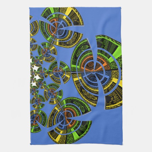 Blauwe traditie theedoek (Verticaal)