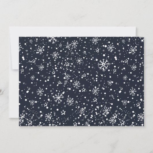 Blauwe traditionele feestdag voor kerst kaart (Achterkant)