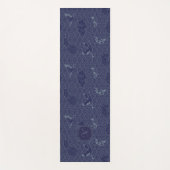 Blauwe Traditionele Japanse Golf Seigaiha Monogram Yogamat (Voorkant)
