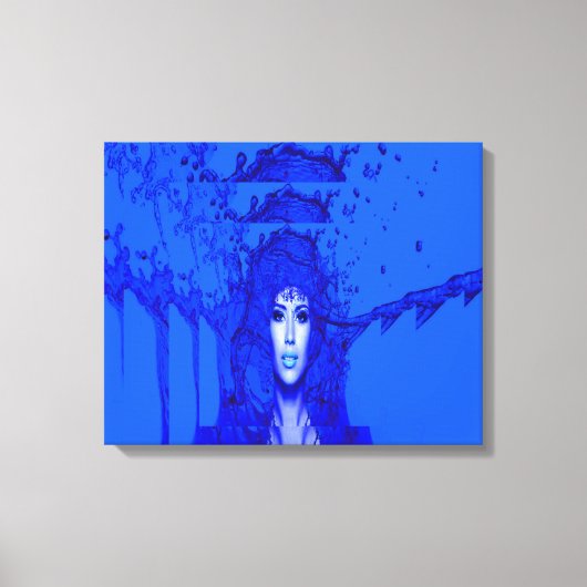 Blauwe Trance Canvas Afdruk (Voorkant)
