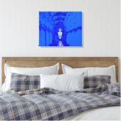 Blauwe Trance Canvas Afdruk (Insitu (Slaapkamer))