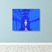 Blauwe Trance Canvas Afdruk (Insitu (Houten vloer))