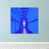 Blauwe Trance Canvas Afdruk (Insitu (Houten vloer))