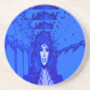 Blauwe Trance Zandsteen Onderzetter