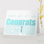 Blauwe Transparantie Nieuwe Baan Gefeliciteerd XL Kaart (Gele Bloem)
