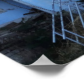 Blauwe trap in Athene Poster (Hoek)