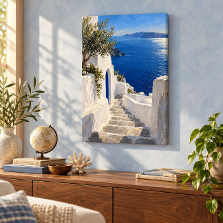 Blauwe Trap Middag Canvasprint Canvas Afdruk