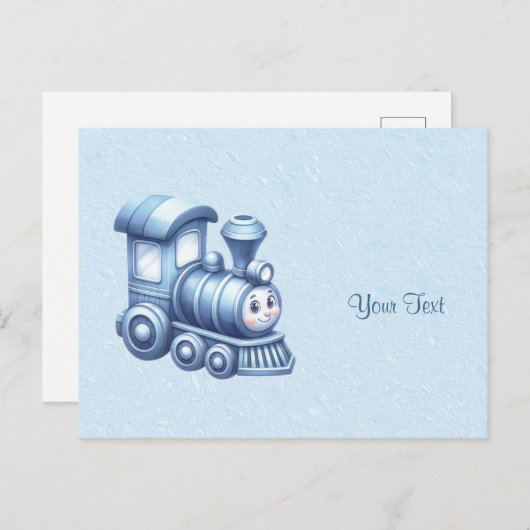 Blauwe Trein Ansichtkaart Briefkaart (Voorkant / Achterkant)