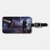 Blauwe trein bagagelabel (Voorkant horizontaal)