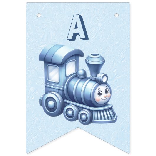 Blauwe Trein Bunting Flag Vlaggetjes (Derde vlag)