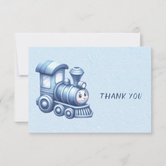 Blauwe Trein Dank u Kaart (Voorkant)